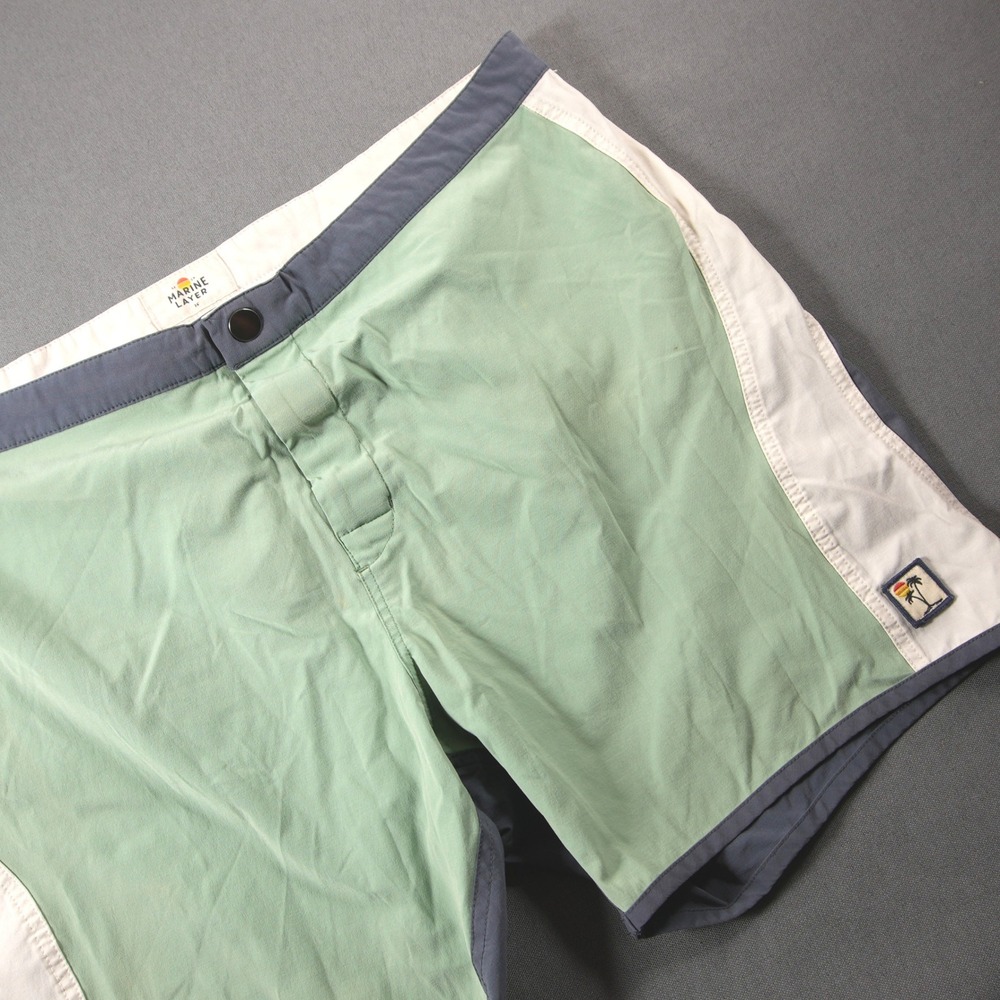Marine Layer Colorblock Men Board Shorts 36 Beach Pool Coastal Surf Vacation